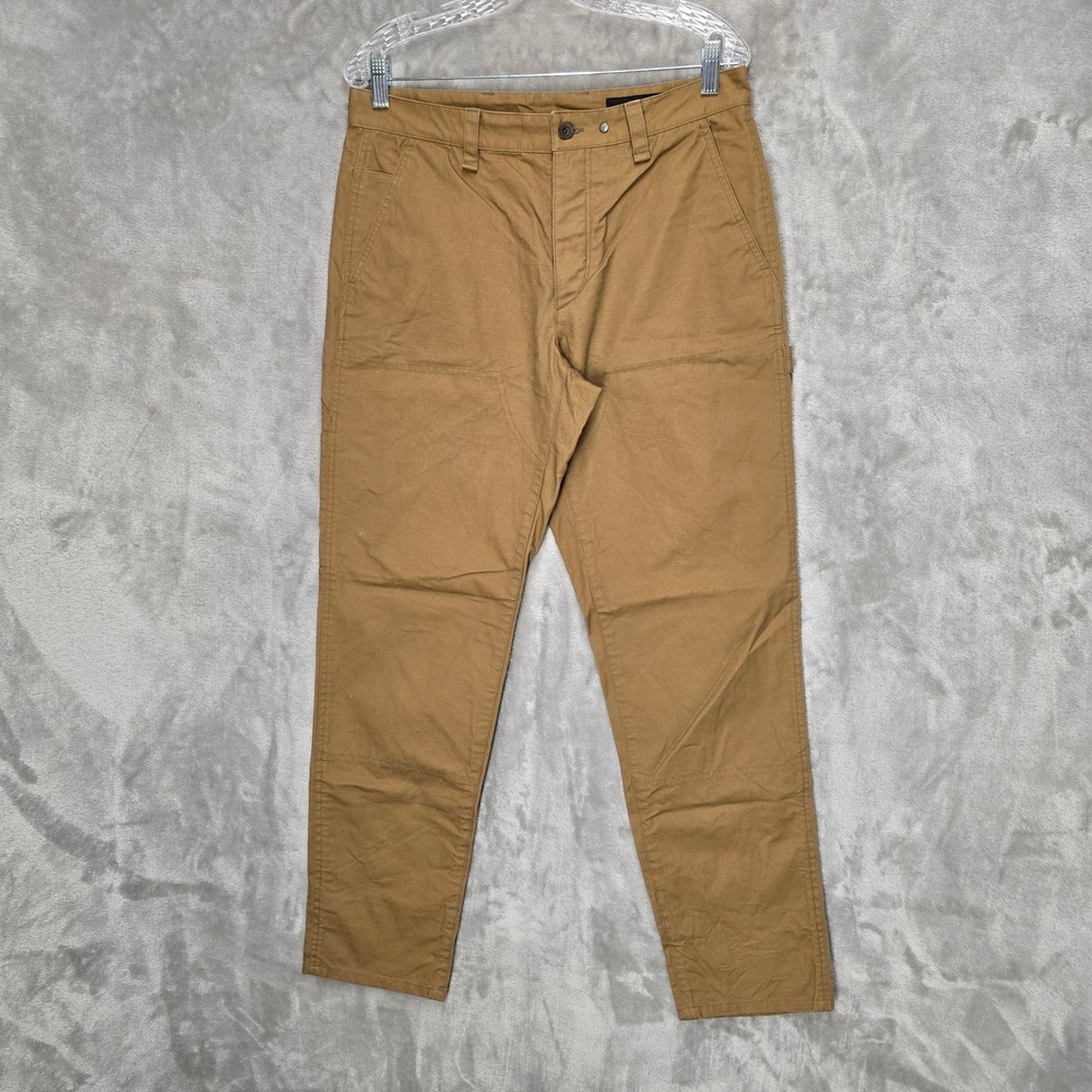 Rag& Bone Carpenter Pants Men 31 Brown Cotton Canvas Button Fly Durable Tactical